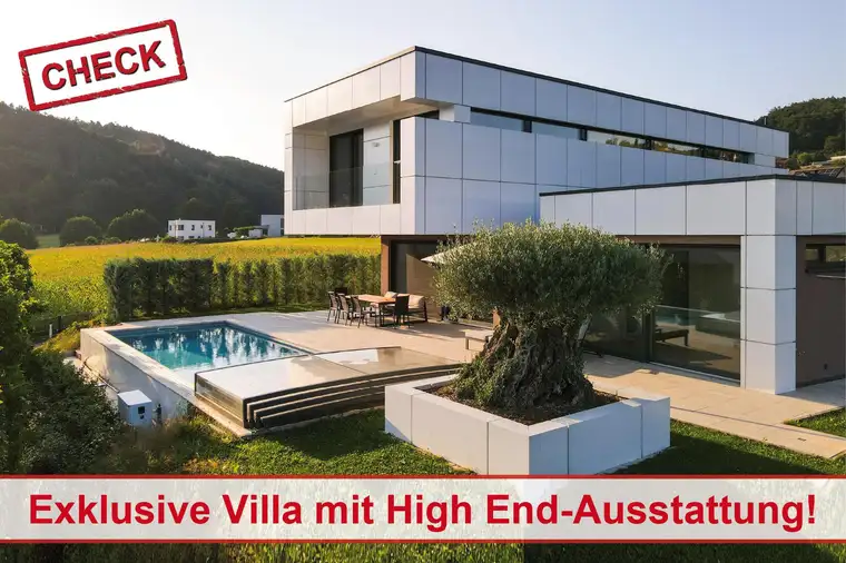 DERZEIT RESERVIERT! Hochwertige Designvilla mit Salzwasserpool am Gedersberg!