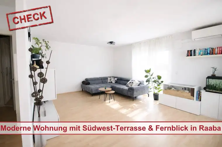 Moderne 3-Zimmer Wohnung mit Südwest-Terrasse &amp; Fernblick in Raaba-Grambach!