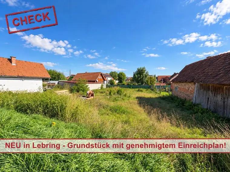 Baugrundstück mit genehmigtem Einreichplan – Ihr neues Zuhause in Lebring!