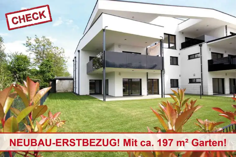 Ziegelmassivbau! ERSTBEZUG! Hochwertige Gartenwohnung in Feldkirchen! Top 4