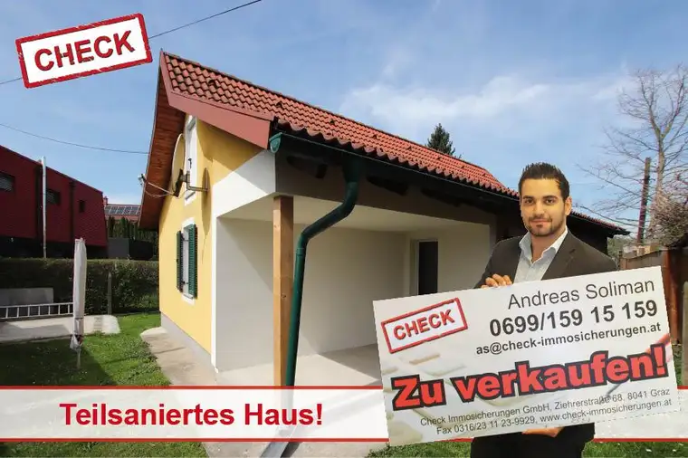 Zubau bewilligt! Teilsaniertes Ziegelmassiv-Einfamilienhaus in Graz-Puntigam!