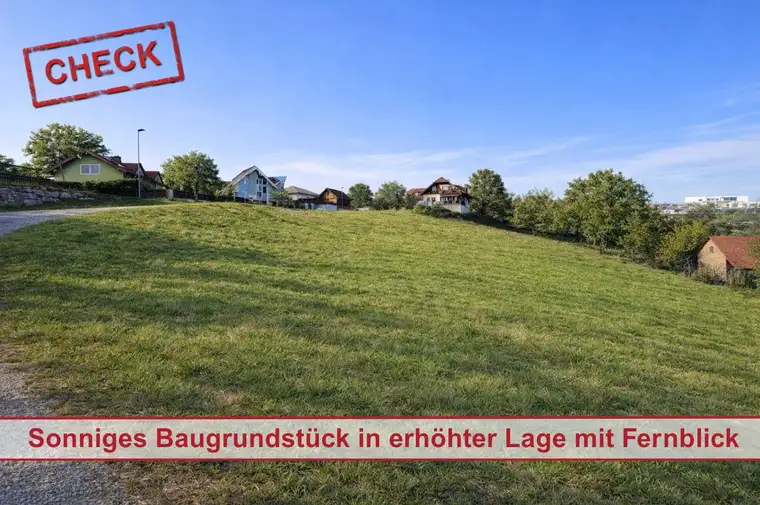 Baugrundstück auf Anhöhe mit herrlicher Aussicht – ruhige Lage nahe Graz