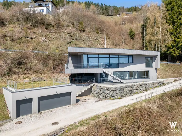 Architektenhaus mit wunderbaren Panorama auf See und Bergwelt
