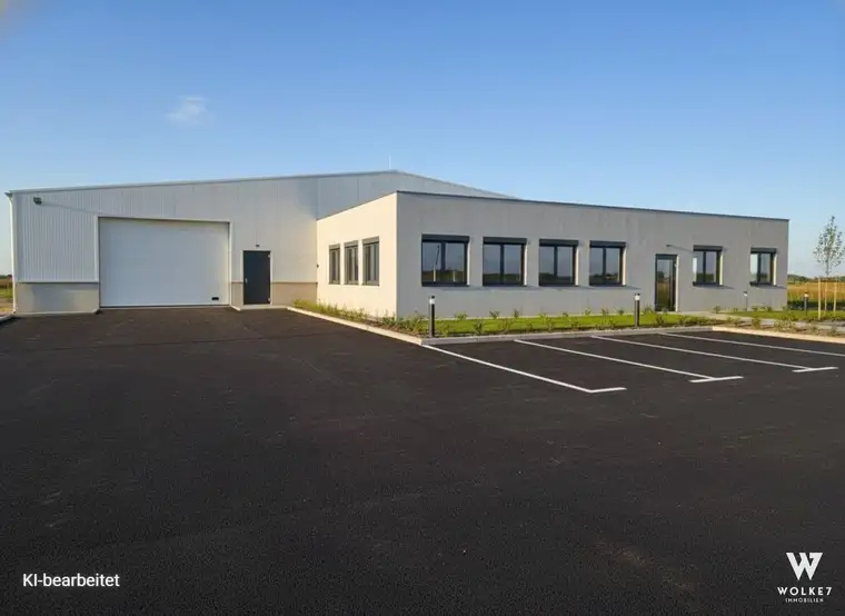 +++ IN BAU +++ Moderne Lagerhalle mit hochwertigem Bürotrakt im Betriebsgebiet Hausleiten | Grundstücksfläche ca. 2460 m2 | Bürotrakt mit ca. 231 m2 | Lagerhalle mit ca. 1009 m2 | Parkplätze | E-Ladestation geplant