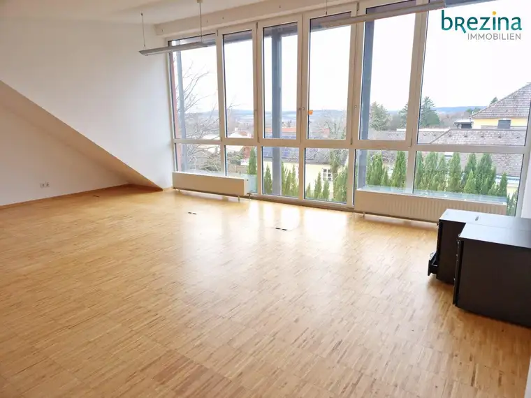 WOHNEN + ARBEITEN! BAD VÖSLAU SCHÖNE LOFTARTIGE WOHNUNG und großem BÜRO mit tollem FERNBLICK + KLIMAANLAGE zu VERMIETEN