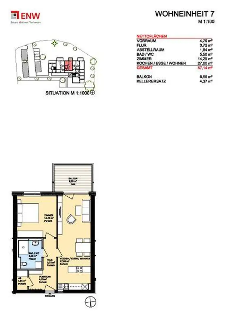 2 Zimmer Mietwohnung mit Kaufoption