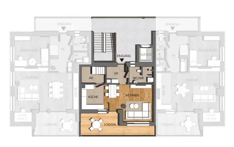 15604 ERSTBEZUG - moderne Maisonettewohnung mit Blick auf den Schwimmteich