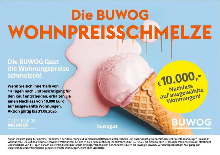 10.000 EURO BUWOG WOHNPREISSCHMELZE! PROVISIONSFREI VOM EIGENTÜMER! WEITBLICK! 2-ZIMMER WOHNUNG MIT LOGGIA NAHE U2 STADLAU!
