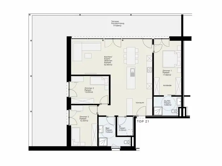 Moderne 4-Zimmer-Dachgeschosswohnung mit großzügiger Terrasse - Bezugsfertig