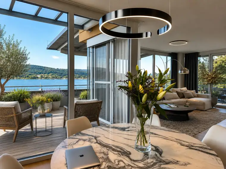 Luxuswohnung direkt am Wörthersee mit eigenem Badesteg &amp; großer Panoramaterrasse