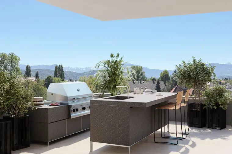 Stilvolle Wohnung mit großzügiger Terrasse und Bergblick