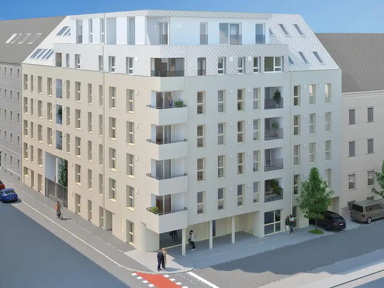 Neubau: geförderte 2-Raum-Eigentumswohnung in Linz Top 112