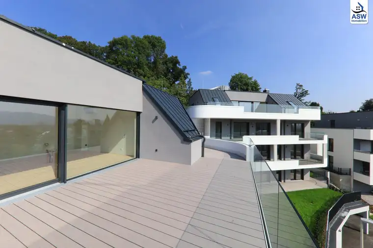 Neubau! Penthouse am Pöstlingberg mit ca. 133 m² Wohnfläche und ca. 83 m² großer Dachterrasse in absoluter Ruhelage inkl. 2 Tiefgaragenstellplätze