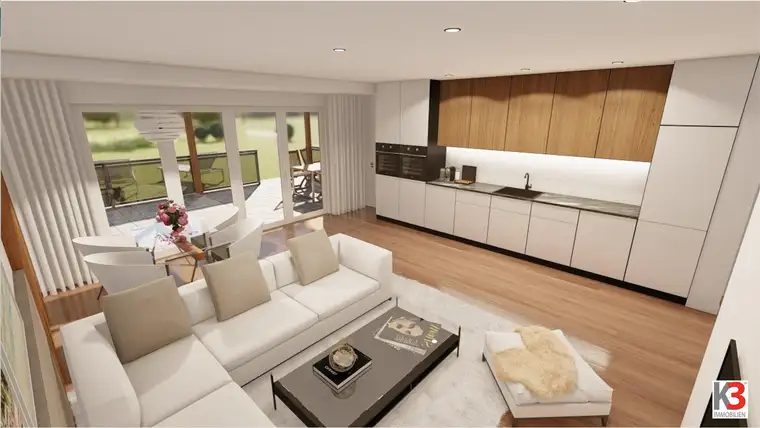 K3 - NEUBAUPROJEKT RESIDENZ St. Michael: 3 Zimmer-Gartenwohnung in moderner Wohnanlage am Fuße des Magdalensberges. Ruheoase in Stadtnähe.