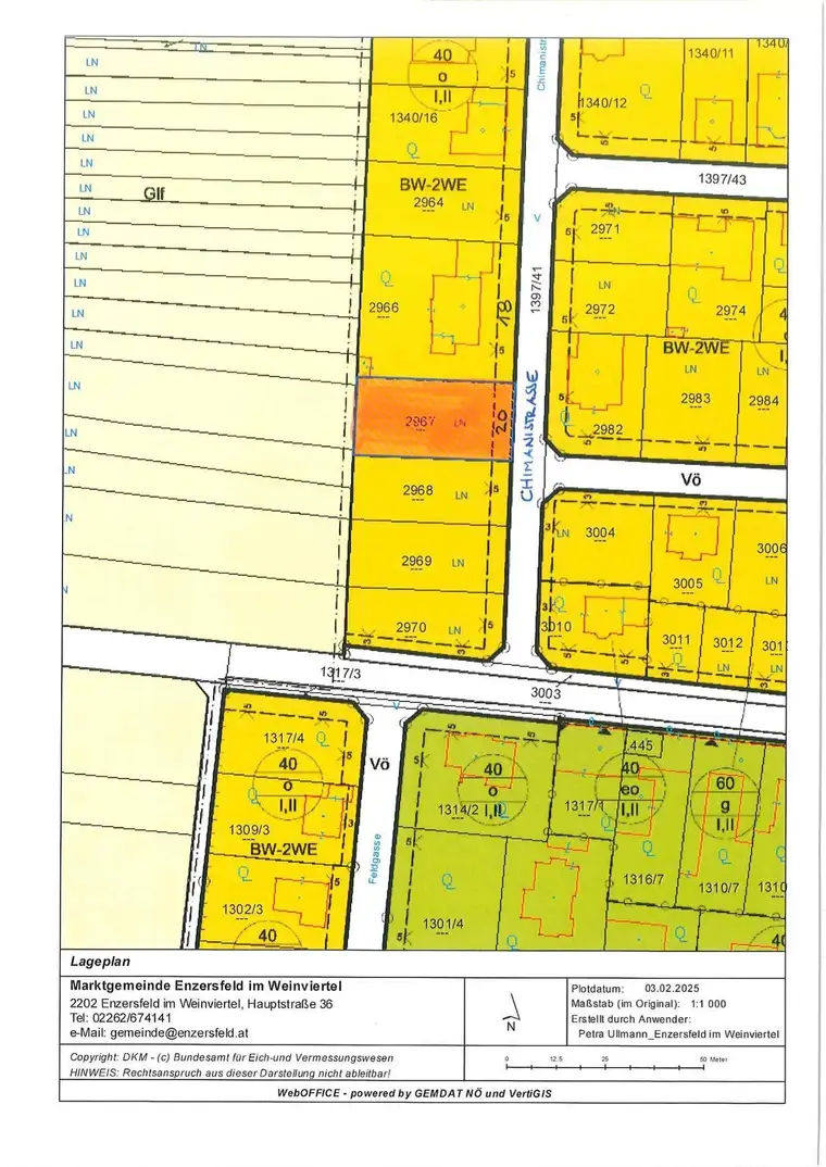 Hagenbrunn/Enzersfeld TOP-Baugrundstück Sonnige Westlage Flexibel mit max. 2 Häusern bebaubar
