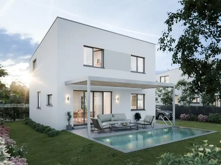Sehr gute Lage – LUX Haus - belagsfertig - moderne Planung - hochwertige Materialien - großzügiges Raumangebot - großer Garten.