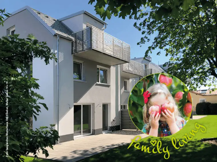 Familien­freundliche Terrassenhäuser nahe Landesklinikum Baden - annähernd baugleich mit 2500 Baden, Melker Gasse 15+18