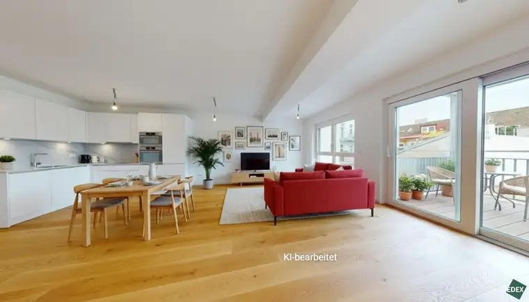 Am Kutschkermarkt | Exklusive 4-Zimmer-Altbauwohnung mit rund 14 m² großer Terrasse und Grünfläche