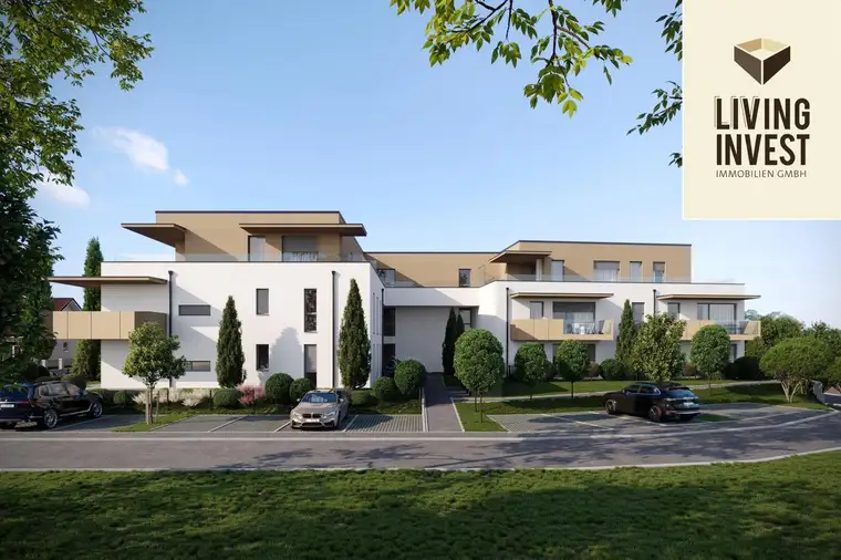 Landliebe in Fischlham | Exklusive 3-Zimmer-Wohnung mit XL-Terrasse &amp; Schlossblick – Mietwohnungen | Top 3