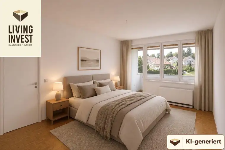 Froschberg: Helle 3-Zimmer-Wohnung mit Loggia &amp; Stellplatz