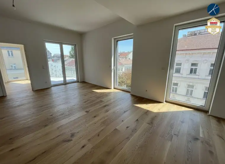 U1 Nähe: HOCHWERTIGE ERSTBEZÜGE - IN DEN DACHGESCHOSSEN MIT TERRASSEN, BALKONEN, LOGGIEN