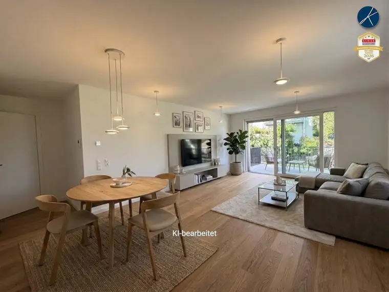2-Zimmer Wohnung mit 9m² Balkon und Blick in´s Grüne (Top 7) - Erstbezug!
