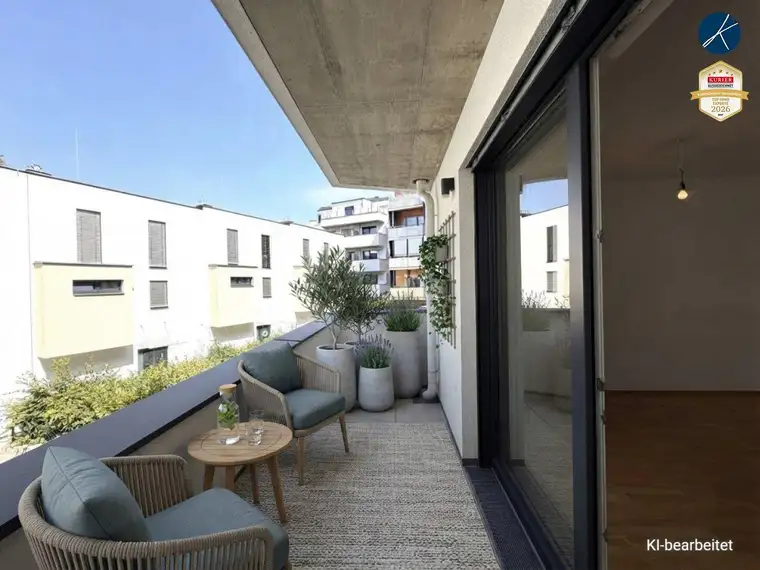 2-Zimmer Erstbezug mit Balkon und Innenhofblick