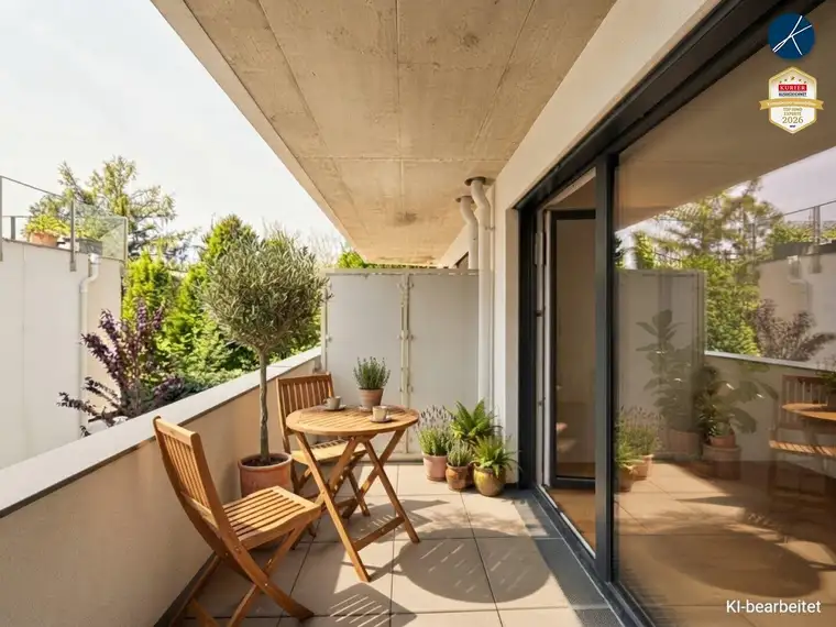 Erstbezug: 3-Zimmer-Wohnung mit südseitgem Balkon