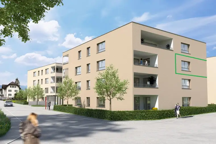 Neubautraum im Hatlerdorf! 4-Zi-Wohnung mit Loggia zu vermieten! Top B9