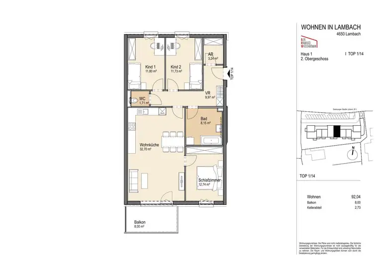 4-Raum Wohnung - Neubau Lambach