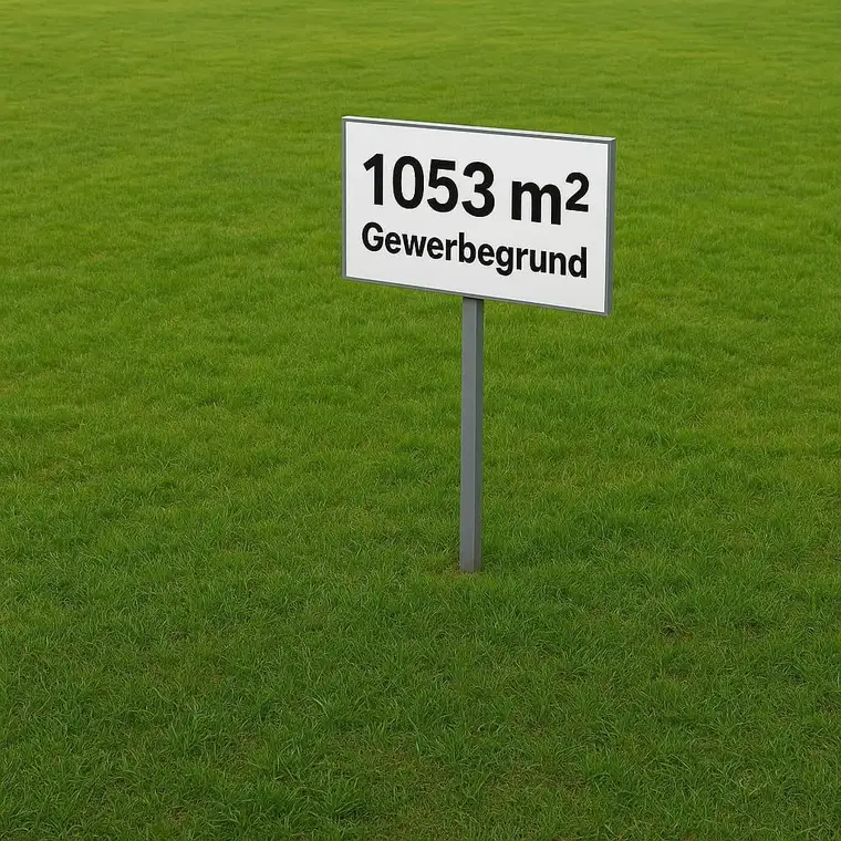 TOP BAUGRUNDSTÜCK für GEWERBE (Musterfoto) - 2 Größen vorhanden