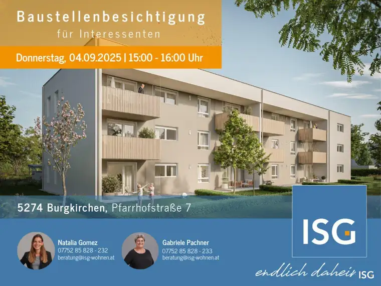 NEUBAU! 2-Zimmer-Mietkauf-Wohnung Top 4 in Burgkirchen (Eigenmittel erforderlich)