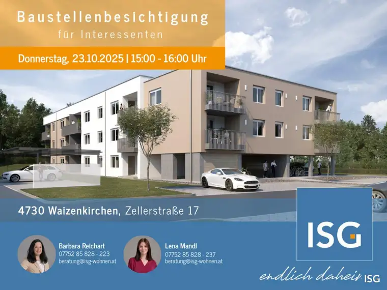 2-Zimmer Wohnung im EG mit Carport, Top 6, Miete mit Kaufoption! NEUBAU - Erstbezug