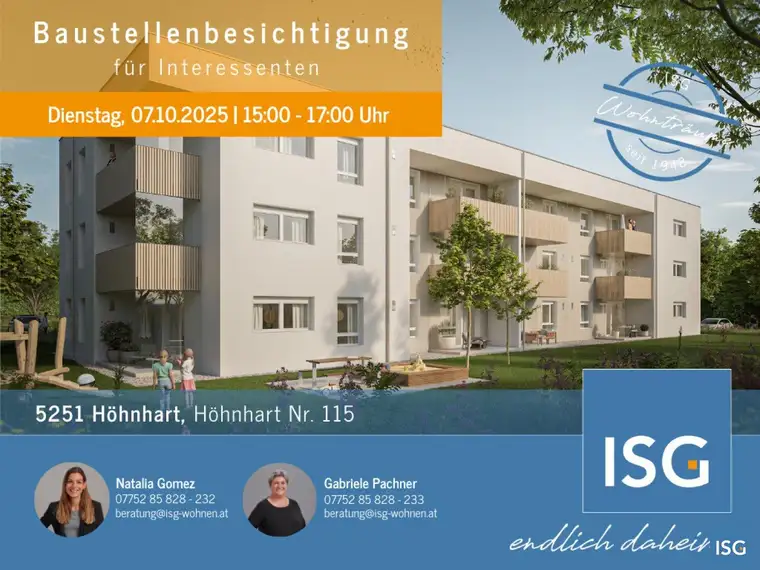 Neubauwohnungen im Mietkauf - Top 15 im 2. OG mit 3 Zi. inkl. Carport