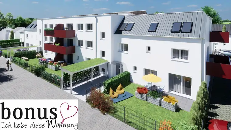 Wohnbaugeförderte 2-Zimmer Gartenwohnung mit Terrasse und Eigengarten samt Parkplatz. Provisionsfrei!
