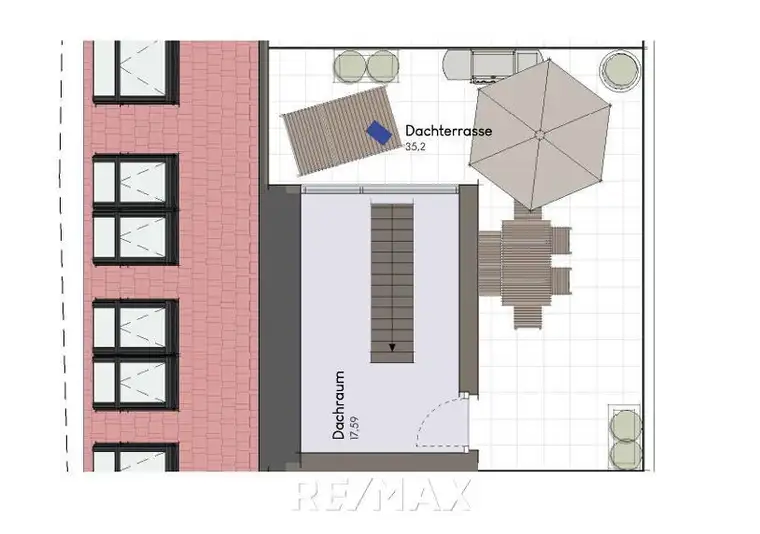 4-Zimmer-Dachgeschosswohnung mit XL-Dachterrasse, zusätzlichem Dachraum &amp; perfekter Infrastruktur im Haus