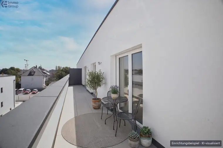 Neubau-Erstbezug Traun: 4 Zimmer, 109 m², 77 m² Terrasse, Top 11