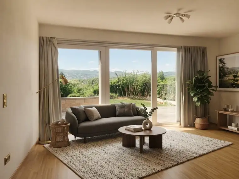 TOP! Exklusives Miet-Terrassen-Eckreihenhaus am Fuße des Bisambergs mit tollen Weitblick!
