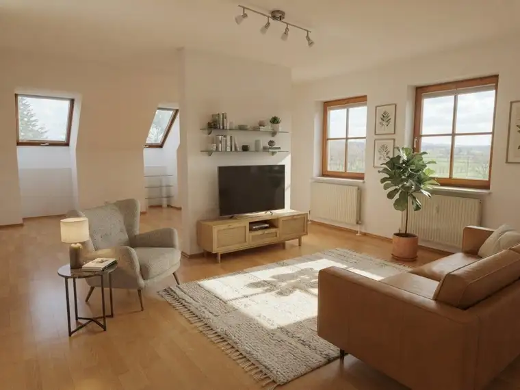 2 Zimmer Dachgeschosswohnung mit Parkplatz am Fuße des Bisambergs! Bezugsfertig!