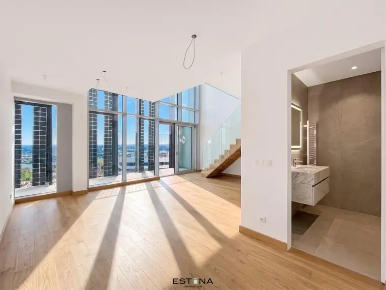 Sky Residence DC 2 - Architektonische Eleganz trifft auf eine umlaufende Loggia mit beeindruckender Fernsicht
