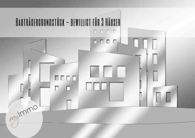 Bauträgergrundstück - bewilligt für 3 Häuser