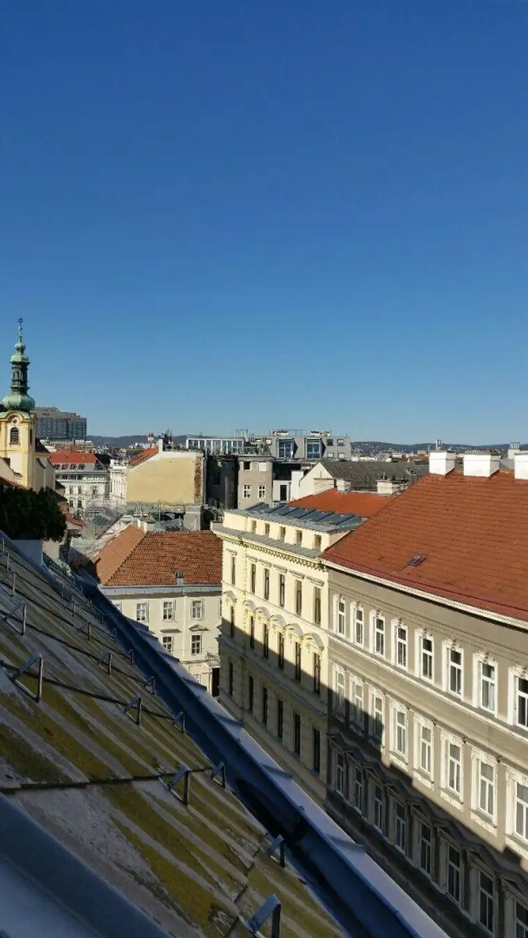 1090, Grünentorgasse 26/U4 Rossauer Lände, neu sanierte Singelwohnung im DG mit Balkon unbefristet zu vermieten