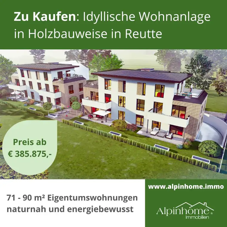 Wohnen im Grünen: Moderne und komfortable Neubauwohnungen in Holzbauweise