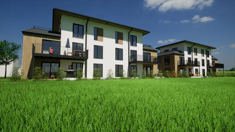 Neubau in Holzbauweise! Energieeffiziente 3-Zimmer-Wohnung mit Garten!