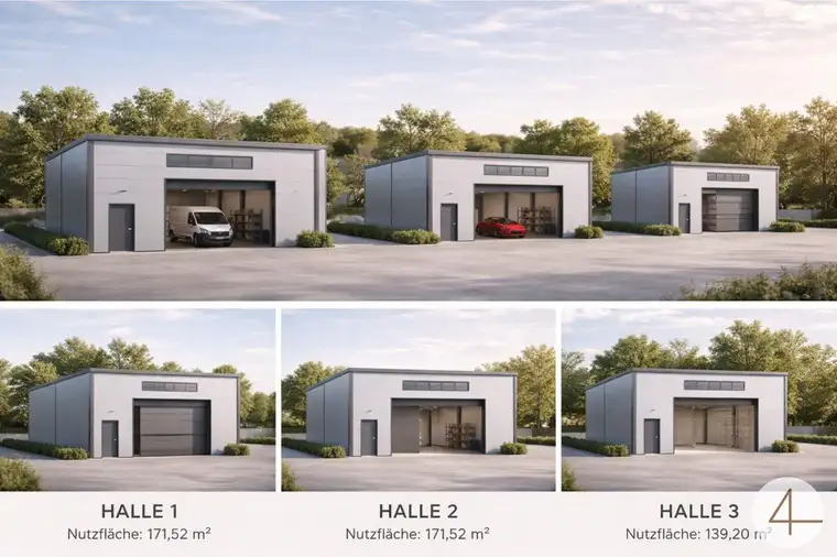 Renditeobjekt: Vermietete Gewerbehallen in Top-Lage ! 1836m2 großes Gewerbegrundstück