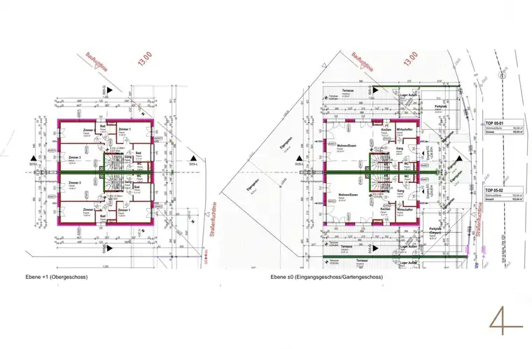 Doppelhaushälfte mit Baubewilligung ca. 729 m² | ca. 325 m² Wohnnutzfläche möglich | Eigengarten bis 235 m² | Baubewilligt