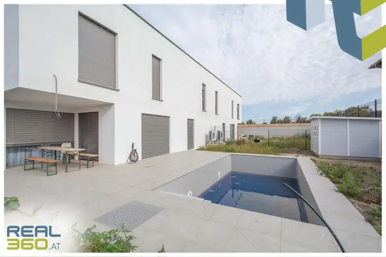 PROVISIONSFREI | Moderne Neubau Doppelhaushälfte mit Pool | Schlüsselfertig!