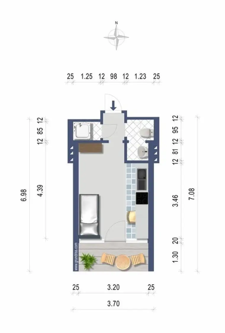Singlewohnung mit Balkon und Garten - provisionsfrei ab 1. Oktober 2026 - inkl. Strom, Wasser und Heizung!