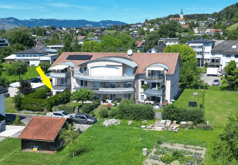 Zentral wohnen und im Garten leben – gepflegte 3-Zimmer-Wohnung in Koblach