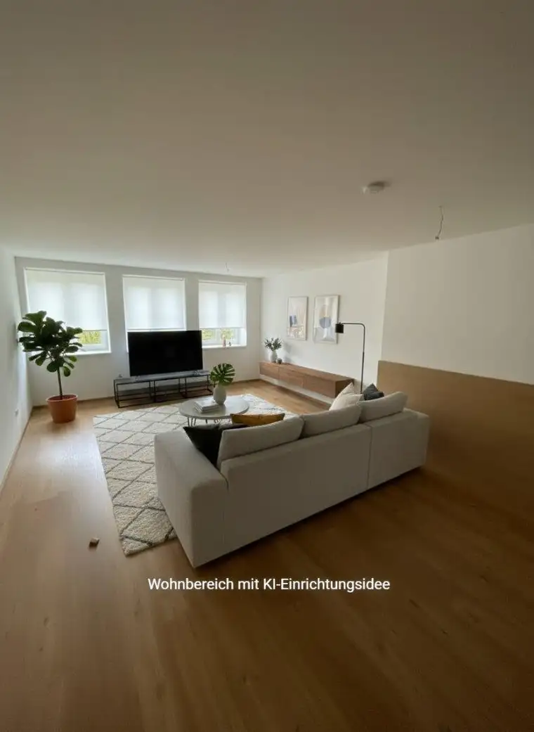 Neuwertige 2-Zimmer-Wohnung mit möblierter Küche und PKW-Stellplatz im Zentrum von Gurten